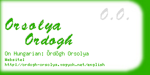 orsolya ordogh business card