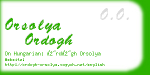 orsolya ordogh business card